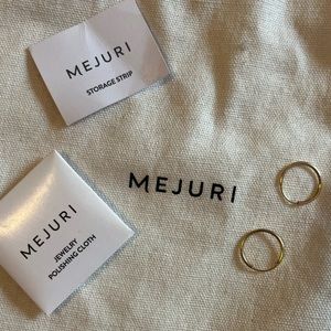 Mejuri small hoop earrings in yellow gold
